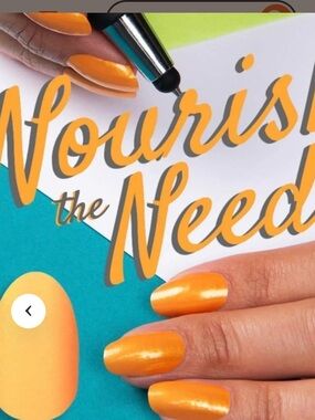 Color Street Nail Polish Strips nourish the need FMF025 bright orange 16pcs  NIP